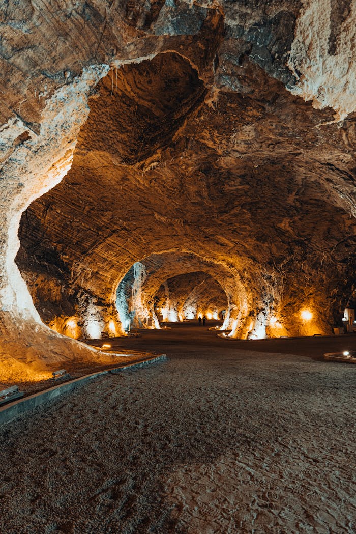 Crafting Captivating Headlines: Your awesome post title goes here Explore the stunning natural beauty of Iğdır's illuminated salt cave. Captivating textures and lighting transform the environment.